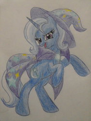 Size: 1024x1365 | Tagged: safe, artist:theroyalprincesses, trixie, pony, unicorn, g4, female, mare, solo, traditional art