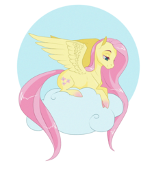 Size: 1280x1440 | Tagged: safe, artist:sugarcup, fluttershy, g4, cloud, female, solo