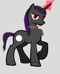 Size: 346x428 | Tagged: safe, artist:gracie_cleopatra, oc, oc only, oc:malevolence, pony, unicorn, chest fluff, male, solo, stallion