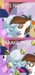 Size: 332x708 | Tagged: safe, screencap, gallop j. fry, pipsqueak, silver spoon, twilight sparkle, alicorn, earth pony, pony, g4, twilight time, colt, crossover, female, image macro, it's no use, male, mare, meme, ring, silver the hedgehog, sonic the hedgehog (series), twilight sparkle (alicorn)