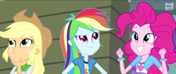 Size: 1136x482 | Tagged: safe, screencap, applejack, pinkie pie, rainbow dash, equestria girls, g4, my little pony equestria girls: rainbow rocks, female