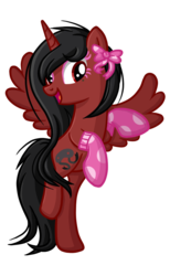 Size: 576x936 | Tagged: safe, artist:after-school, artist:thecheeseburger, oc, oc only, oc:art thief, alicorn, pony, g4, alicorn oc, solo