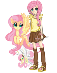 Size: 2205x2836 | Tagged: dead source, safe, artist:suzuii, fluttershy, human, g4, breeziefied, female, flutterbreez, high res, human ponidox, humanized, solo