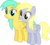 Size: 8030x7240 | Tagged: safe, artist:geometrymathalgebra, derpy hooves, sunshower raindrops, pegasus, pony, g4, absurd resolution, female, mare, simple background, transparent background, vector