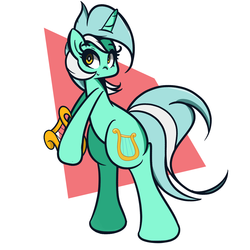 Size: 1280x1280 | Tagged: safe, artist:turtlefarminguy, lyra heartstrings, pony, g4, bipedal, female, lyre, solo