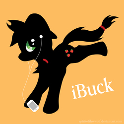 Size: 900x900 | Tagged: safe, artist:spiritofthwwolf, applejack, earth pony, pony, g4, applejack's hat, cowboy hat, earbuds, female, hat, ipod, ipod ad spoof, mare, mp3 player, orange background, parody, silhouette, simple background, solo