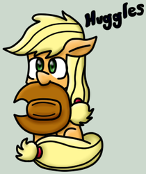 Size: 272x324 | Tagged: safe, artist:memorible, applejack, pony, g4, female, floppy ears, hug request, mouth hold, sitting, solo