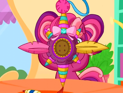 Size: 640x480 | Tagged: safe, screencap, cheerilee (g3), earth pony, pony, g3, g3.5, twinkle wish adventure, female, mare, ornament, pigtails, solo