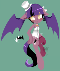 Size: 1200x1432 | Tagged: safe, artist:snow angel, oc, oc only, oc:miss bat, semi-anthro, pixiv, solo