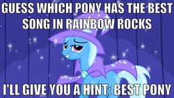 Size: 1280x720 | Tagged: safe, trixie, equestria girls, g4, my little pony equestria girls: rainbow rocks, best pony, image macro, meme