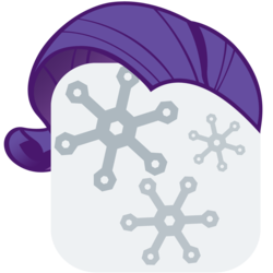 Size: 1140x1140 | Tagged: safe, artist:craftybrony, rarity, g4, app, icon, iphone, snow, snowflake, solo, weather