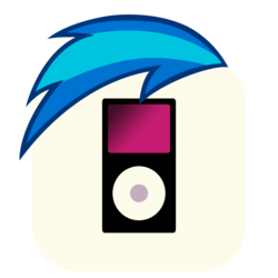 Size: 1140x1140 | Tagged: safe, artist:craftybrony, dj pon-3, vinyl scratch, g4, app, icon, iphone, ipod, music