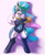 Size: 700x854 | Tagged: safe, artist:oze, princess celestia, pony, semi-anthro, g4, arm hooves, belly button, bipedal, blushing, clothes, costume, cute, female, latex, latex suit, pixiv, solo, superhero, superhero celestia