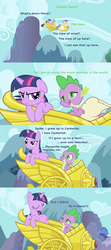 Size: 1280x2880 | Tagged: safe, edit, edited screencap, screencap, spike, twilight sparkle, dragon, pegasus, pony, unicorn, friendship is magic, g4, chariot, crossover, female, in bruges, male, mare, pegasus royal guard, reference, royal guard, rude, screencap comic, stallion, text