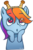 Size: 326x500 | Tagged: safe, artist:elisabethheart, rainbow dash, giraffe, g4, female, headband, meme, ossicones, rainbow girrash, simple background, solo, transparent background, wingding eyes