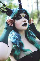 Size: 1360x2048 | Tagged: safe, artist:mercurymessenger, queen chrysalis, human, g4, cosplay, irl, irl human, photo