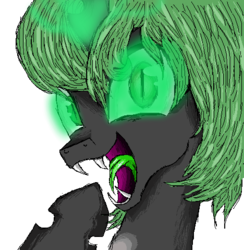 Size: 468x479 | Tagged: safe, artist:princessembracemlp, oc, oc only, changeling, green changeling, portrait, solo