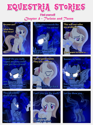 Size: 1800x2409 | Tagged: safe, artist:estories, oc, oc only, oc:alice goldenfeather, oc:penumbra, pegasus, pony, comic:find yourself, g4, comic, glowing, glowing eyes