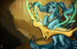 Size: 700x446 | Tagged: safe, artist:reaperfox, pony, league of legends, ponified, solo, sona
