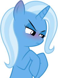 Size: 2783x3708 | Tagged: safe, artist:genericdave, trixie, pony, unicorn, g4, female, high res, mare, simple background, solo, transparent background, tsundere, tsunderixie, vector