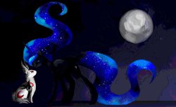 Size: 1280x781 | Tagged: safe, artist:art-surgery, princess luna, rabbit, g4, moon, okami