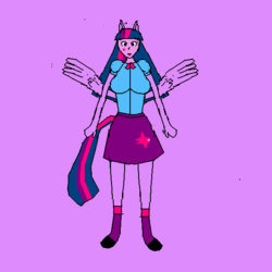 Size: 600x600 | Tagged: safe, artist:justinandrew1984-1, twilight sparkle, anthro, equestria girls, g4, 1000 hours in ms paint, female, ms paint, solo, wing hands