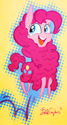 Size: 500x929 | Tagged: dead source, safe, artist:onjiboo, pinkie pie, llama, g4, female, llamafied, solo, species swap