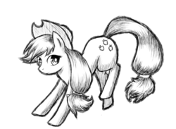 Size: 3000x2199 | Tagged: safe, artist:coma392, applejack, g4, female, grayscale, high res, monochrome, pixiv, solo