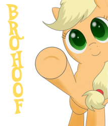 Size: 2280x2662 | Tagged: safe, artist:kinakomochi, applejack, g4, female, high res, hoofbump, simple background, solo