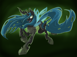 Size: 1000x750 | Tagged: safe, artist:pusspuss, queen chrysalis, changeling, changeling queen, g4, crown, female, jewelry, open mouth, regalia, solo