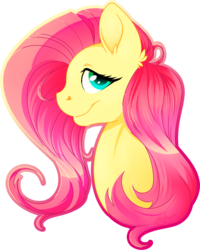 Size: 762x953 | Tagged: safe, artist:swiftyuki, fluttershy, pegasus, pony, g4, bust, ear fluff, female, mare, simple background, solo, transparent background