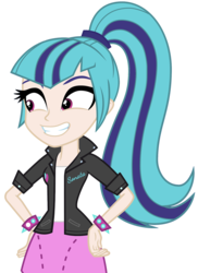 Size: 1552x2135 | Tagged: safe, artist:nano23823, artist:sebisscout1997, edit, sonata dusk, equestria girls, g4, my little pony equestria girls: rainbow rocks, clothes, female, human coloration, jacket, leather jacket, simple background, smiling, solo, transparent background, vector
