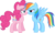 Size: 900x541 | Tagged: safe, artist:thebiancoangelo, pinkie pie, rainbow dash, g4, bedroom eyes, eye contact, female, lesbian, ship:pinkiedash, shipping, simple background, transparent background, vector