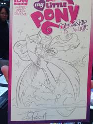 Size: 768x1024 | Tagged: safe, artist:andypriceart, princess luna, tiberius, g4, cloud, cover, eyes closed, happy, monochrome, moon, open mouth, sketch, traditional art