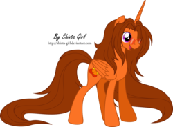 Size: 1024x753 | Tagged: safe, artist:shinta-girl, oc, oc only, oc:aha mclovin, alicorn, pony, alicorn oc, glasses, long mane, solo