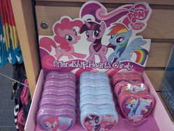 Size: 1024x768 | Tagged: safe, pinkie pie, rainbow dash, twilight sparkle, g4, candy, merchandise, taste the rainbow