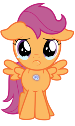 Size: 693x1154 | Tagged: safe, artist:purezparity, scootaloo, g4, crying, female, flower, sad, scootasad, simple background, solo, transparent background, vector