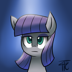 Size: 600x600 | Tagged: dead source, safe, artist:php92, maud pie, earth pony, pony, g4, deadpan, emotionless, female, portrait, solo