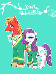 Size: 600x800 | Tagged: safe, artist:wan, big macintosh, rarity, earth pony, pony, filli vanilli, g4, male, ponytones outfit, stallion