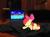 Size: 2592x1936 | Tagged: safe, artist:deadparrot22, artist:min3cr4ftking4, apple bloom, g4, bed, crossover, dark, irl, photo, ponies in real life, sega, sleeping, solo, sonic the hedgehog, sonic the hedgehog (series), television, vector, xbox 360