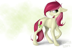 Size: 1024x683 | Tagged: safe, artist:cheshchesh, roseluck, earth pony, pony, g4, female, mare, simple background, solo