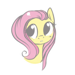 Size: 1024x1024 | Tagged: safe, artist:tokipeach, fluttershy, g4, bust, female, simple background, solo