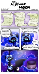 Size: 650x1225 | Tagged: safe, artist:alfa995, nightmare moon, ask nightmare moon, g4, ask, comic, female, solo, tumblr