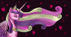 Size: 1366x728 | Tagged: safe, artist:smilingm00n, princess cadance, g4, female, solo