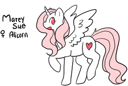 Size: 717x483 | Tagged: safe, artist:giameow, oc, oc only, oc:marey sue, alicorn, pony, alicorn oc, female, looking back, open mouth, simple background, solo, white background