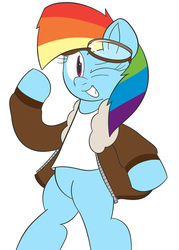 Size: 1280x1788 | Tagged: safe, artist:cooper, rainbow dash, g4, clothes, female, goggles, jacket, solo