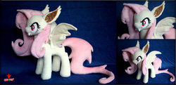 Size: 1024x496 | Tagged: safe, artist:lavim, fluttershy, g4, flutterbat, irl, photo, plushie, solo