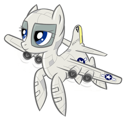 Size: 1420x1340 | Tagged: safe, artist:jh, oc, oc only, oc:patches, original species, plane pony, pony, b-17 flying fortress, plane, solo