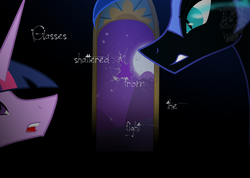 Size: 1024x728 | Tagged: safe, artist:scariswolf, twilight sparkle, oc, oc:nyx, fanfic:past sins, g4, duo, nightmare nyx