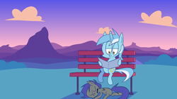 Size: 1280x720 | Tagged: safe, artist:dinnerjoe, lyra heartstrings, scootaloo, g4, hobo, koolsaders, scootahobo